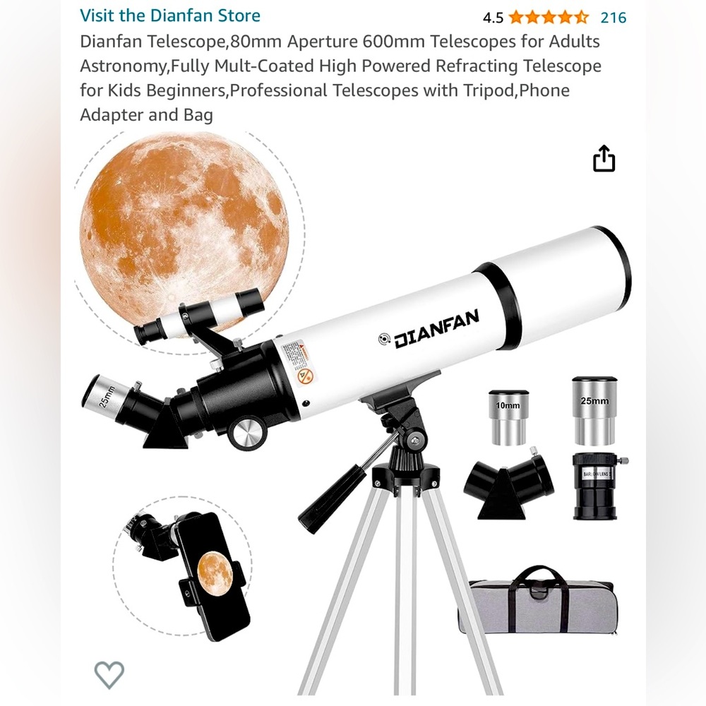 Telescope 80mm Aperture 600mm New in box!!